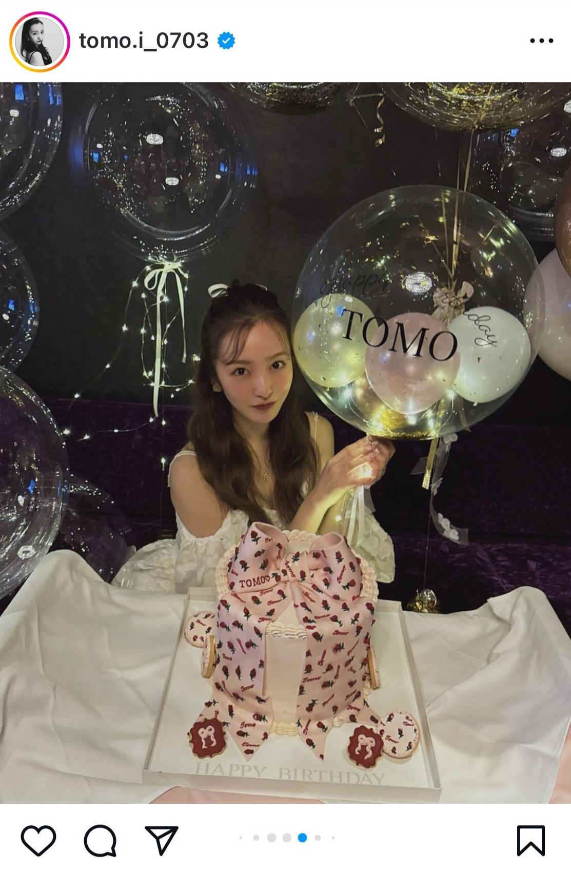 板野友美のインスタグラムから