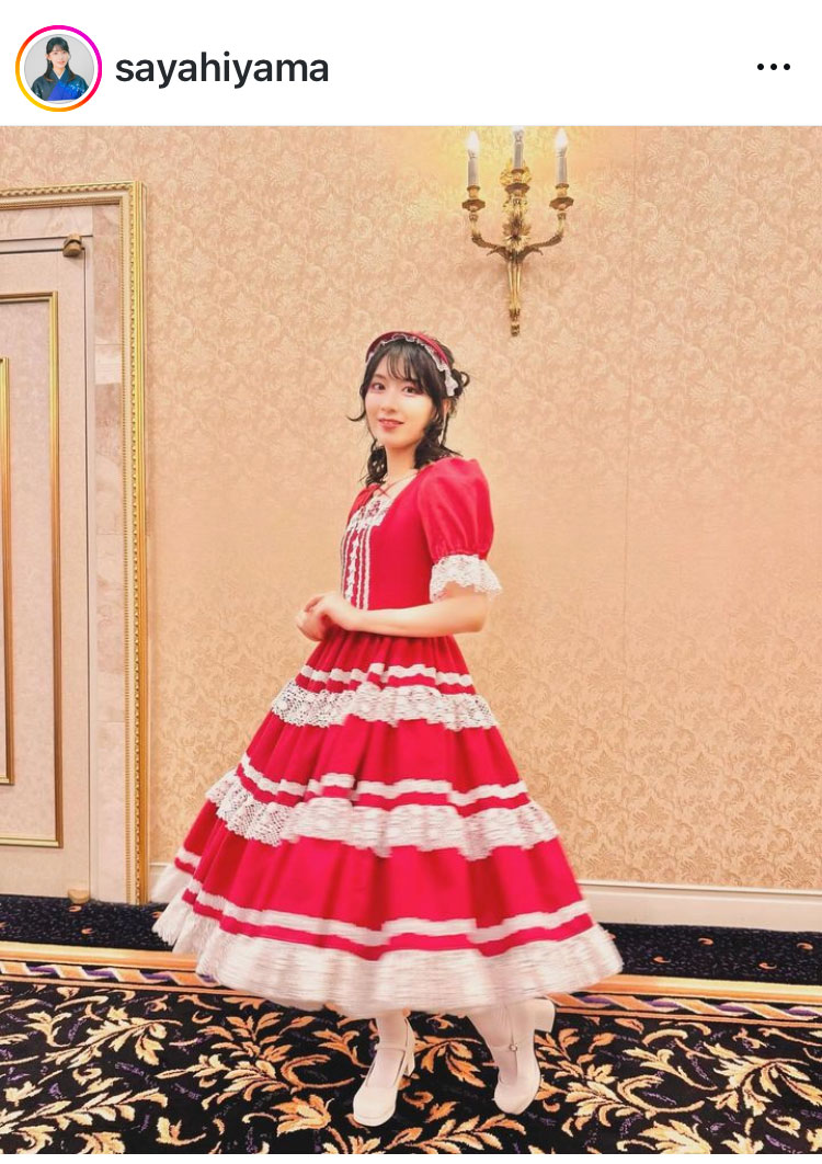 檜山沙耶アナのインスタグラムから