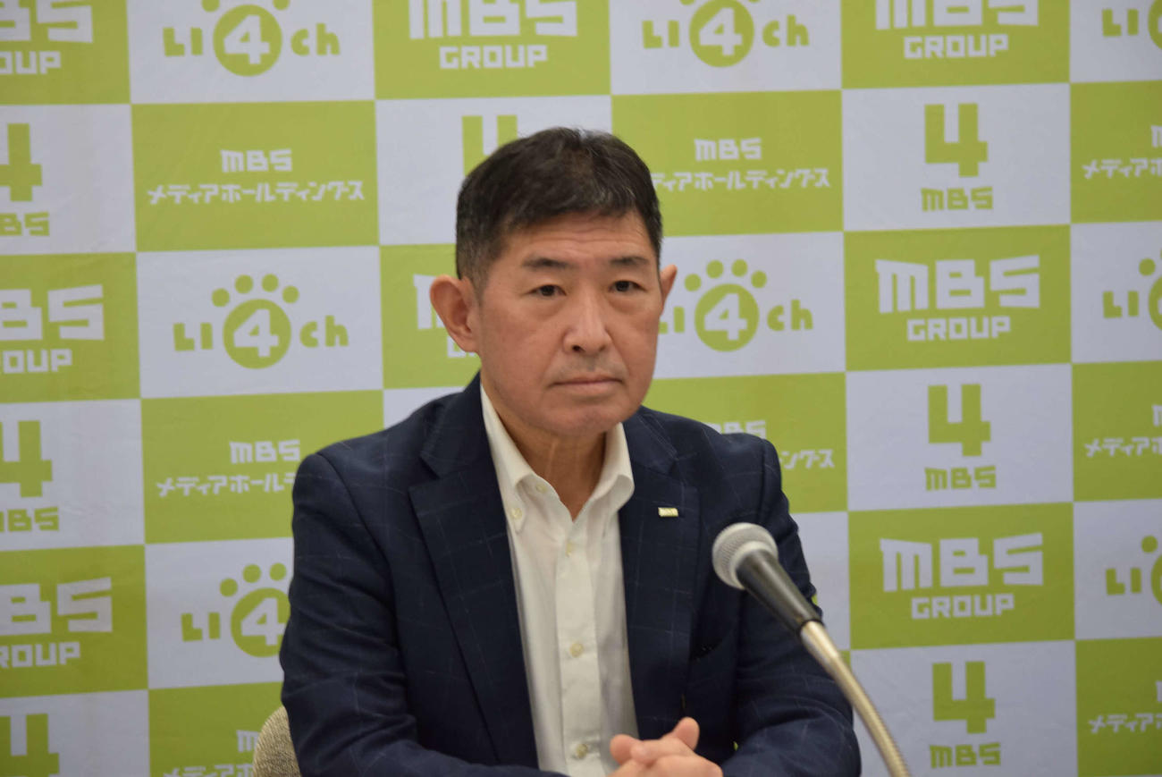 虫明洋一MBSテレビ社長（撮影・阪口孝志）