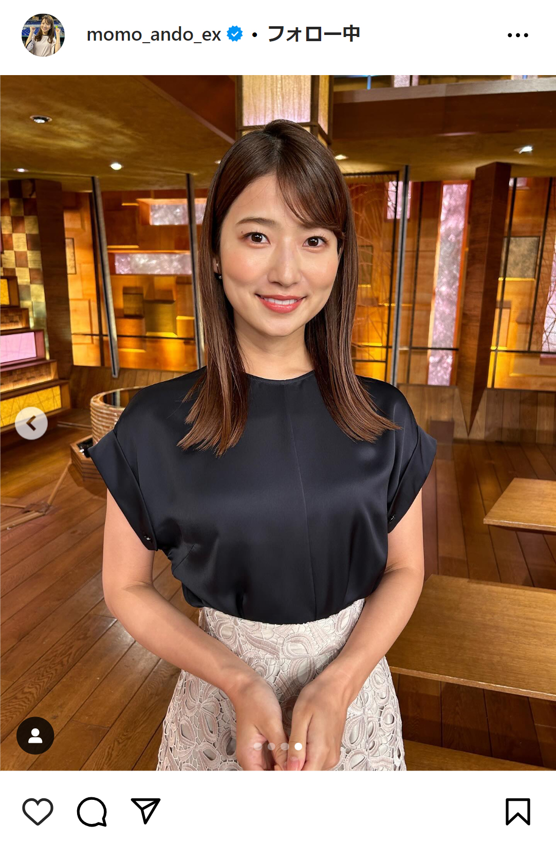 安藤萌々アナのインスタグラムから
