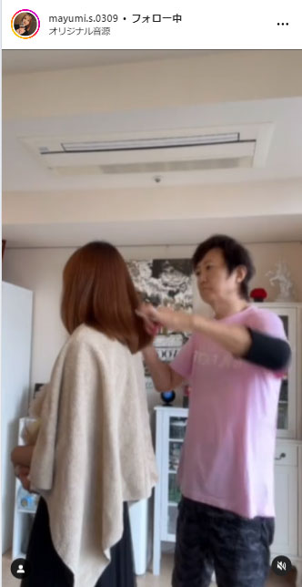 坂巻さんの妻真弓さんのインスタグラムから