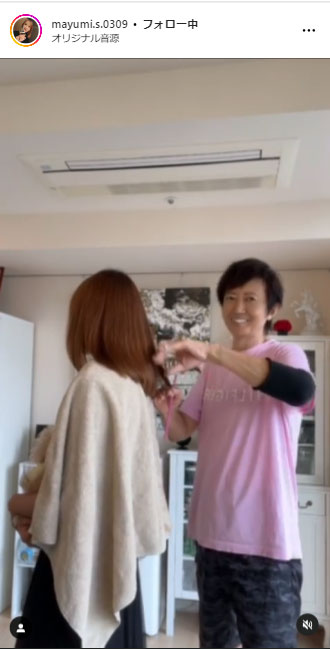 坂巻さんの妻真弓さんのインスタグラムから