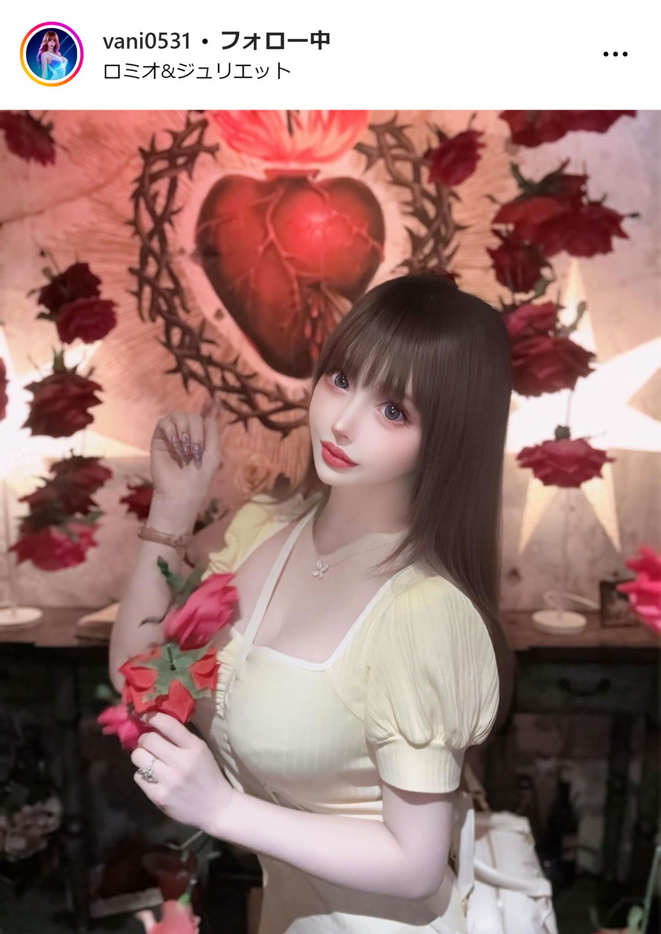 ヴァニラのインスタグラムから