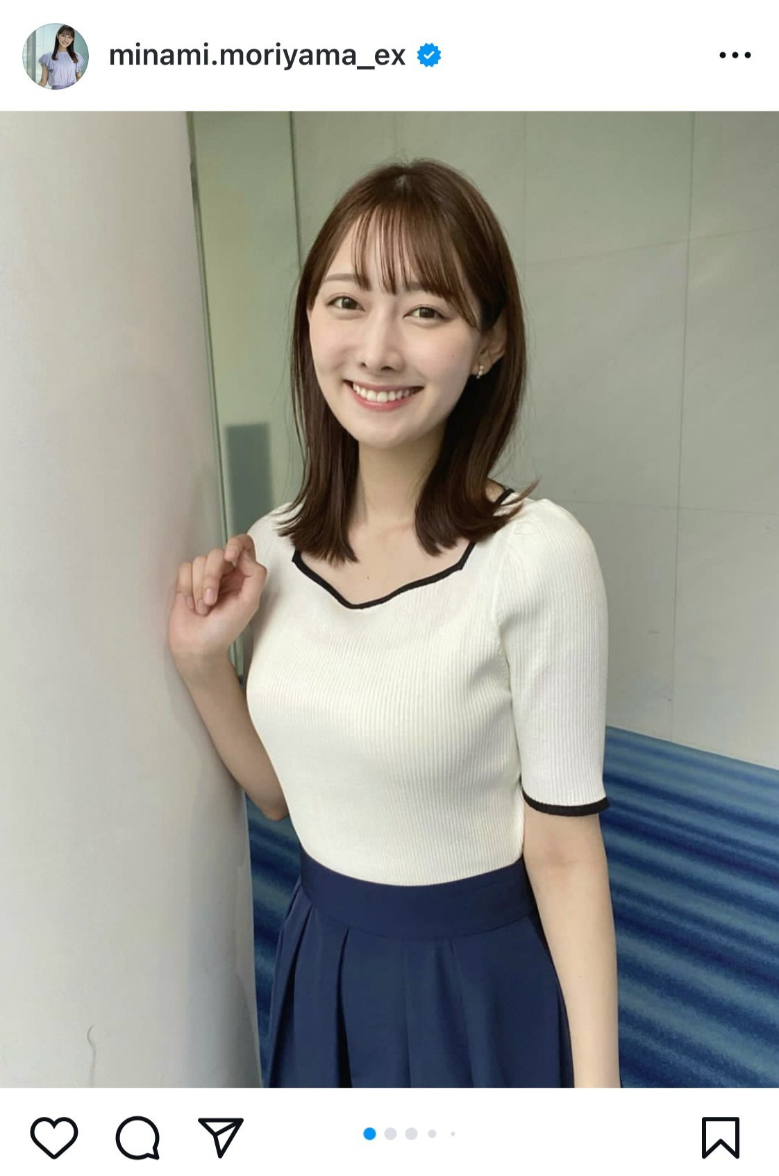 森山みなみアナのインスタグラムから