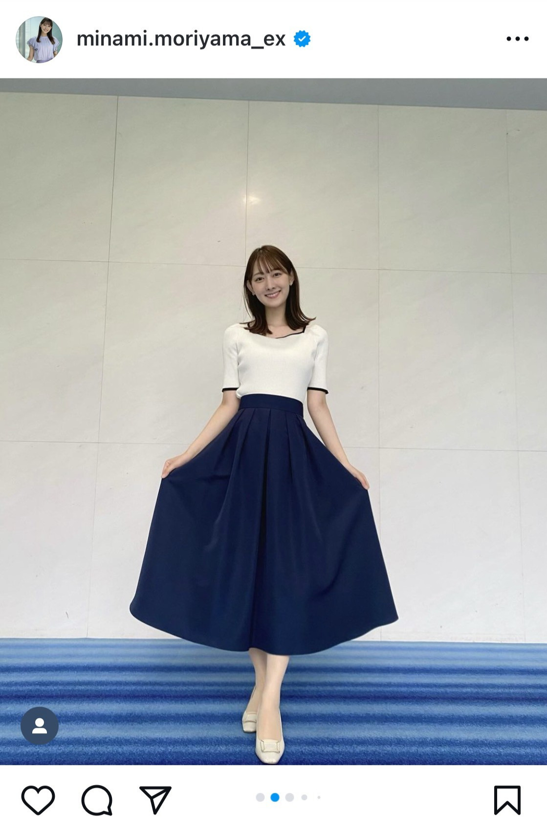森山みなみアナのインスタグラムから