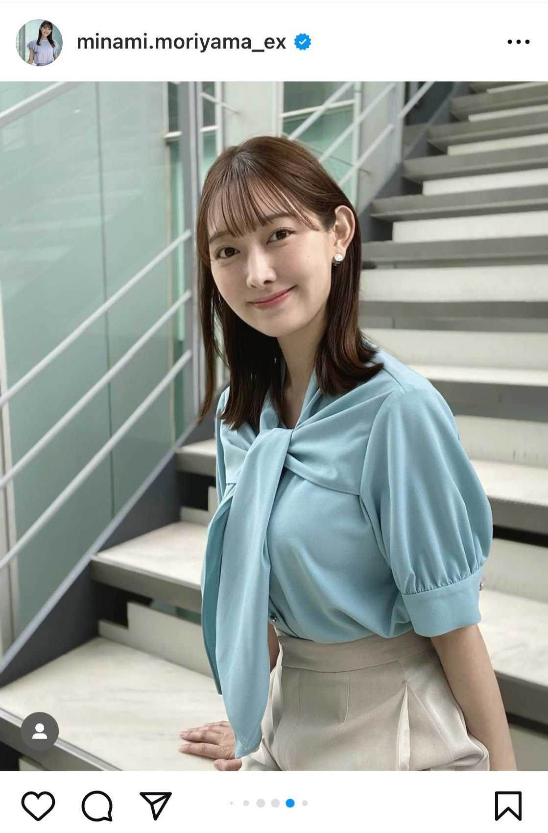 森山みなみアナのインスタグラムから
