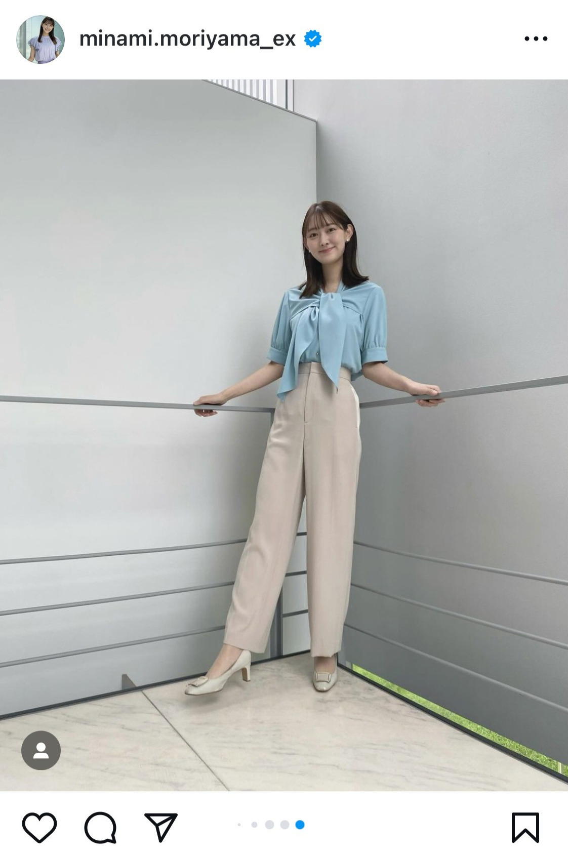 森山みなみアナのインスタグラムから