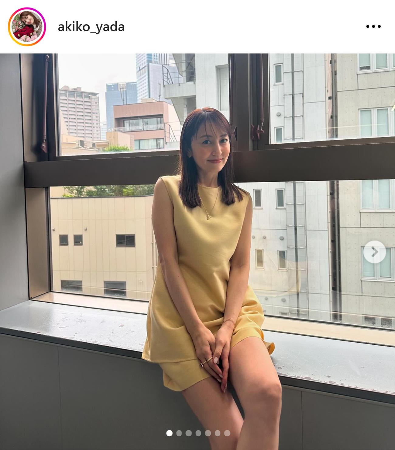 矢田亜希子のインスタグラムから