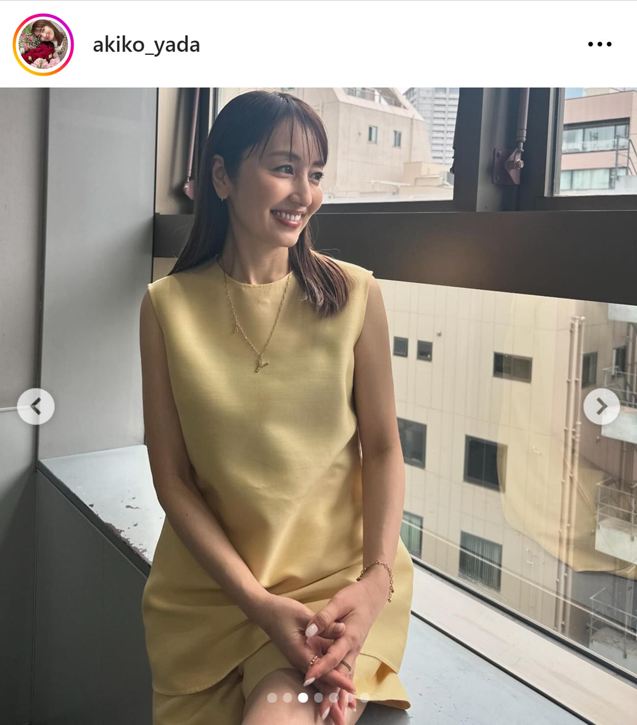 矢田亜希子のインスタグラムから