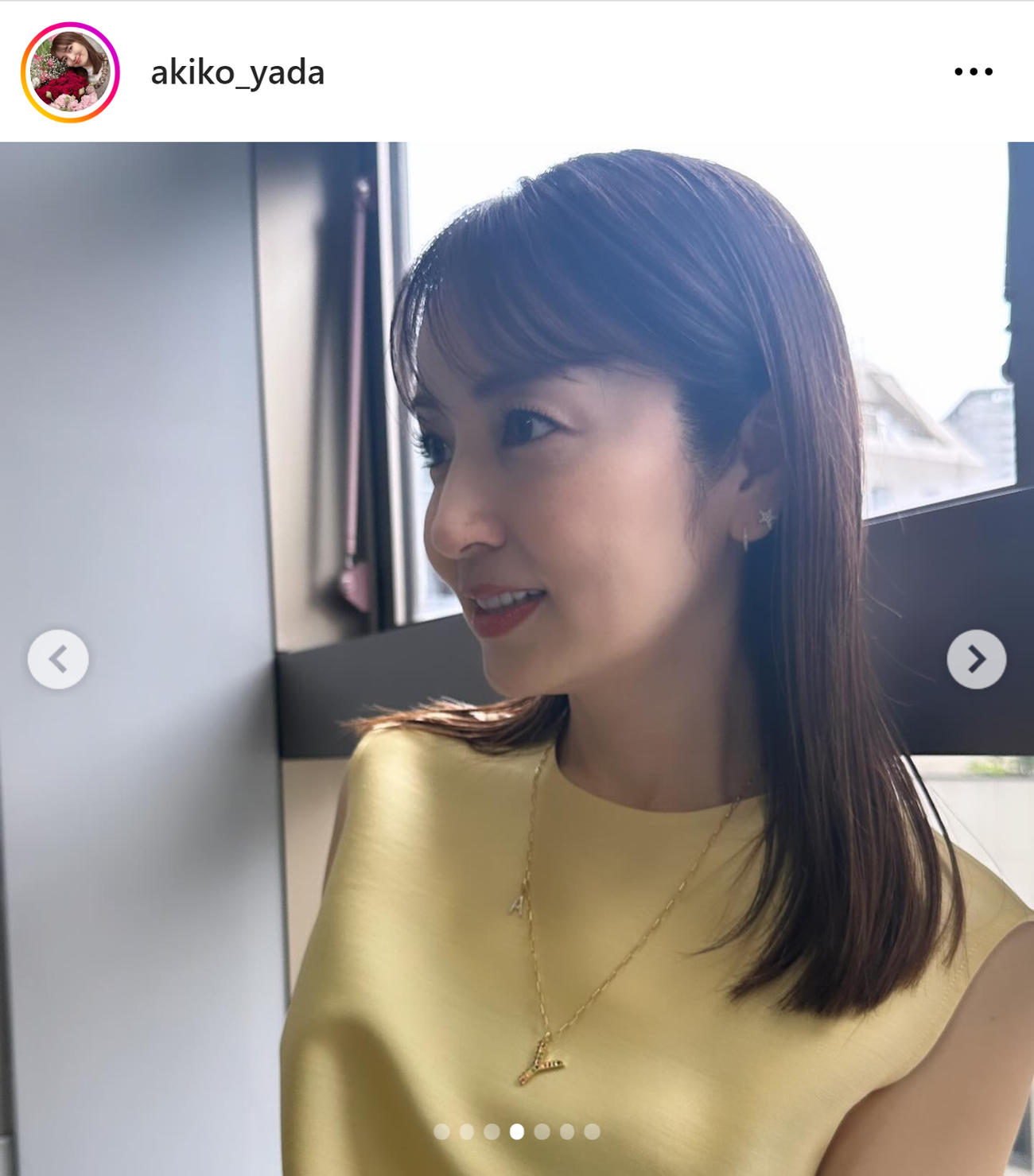 矢田亜希子のインスタグラムから
