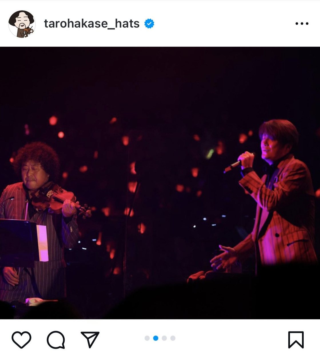 葉加瀬太郎のインスタグラムから
