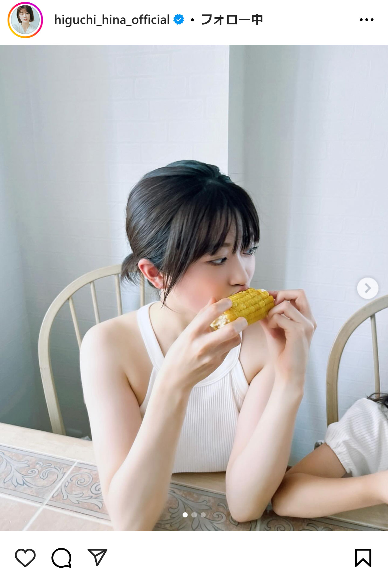 樋口日奈のインスタグラムから