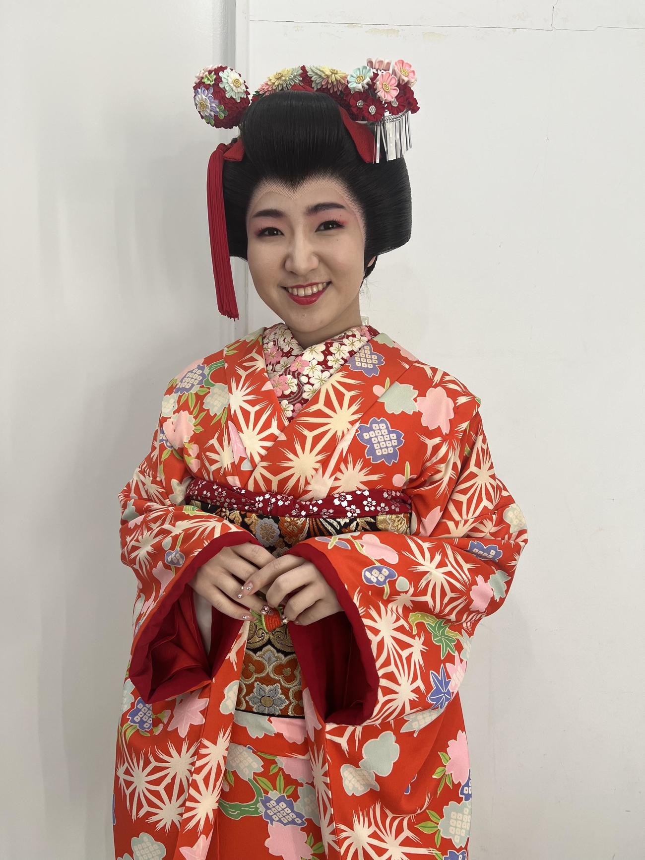 町娘役で本格的な芝居に初挑戦する田中あいみ