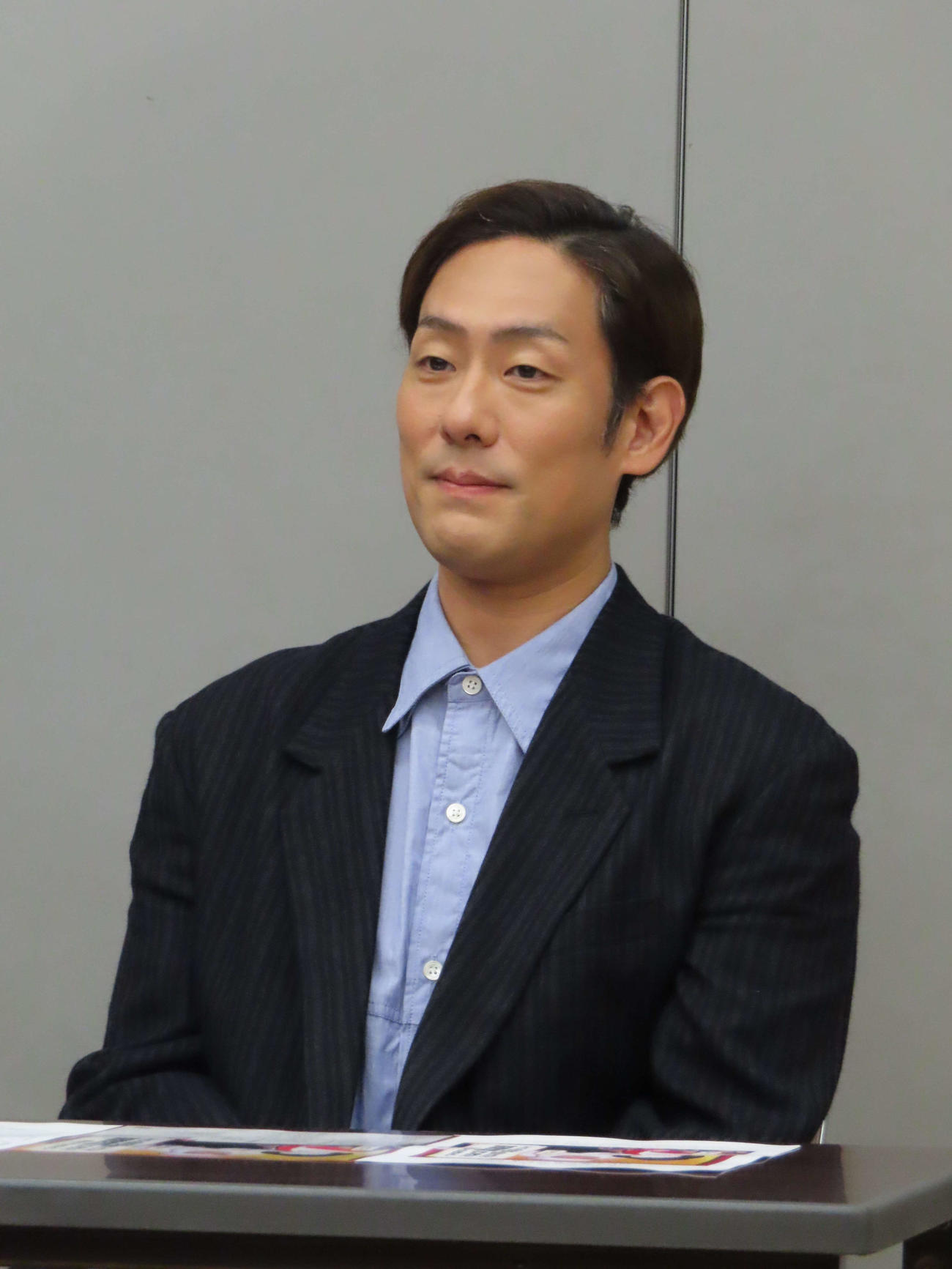 「錦秋歌舞伎特別公演」の取材会で語る中村勘九郎