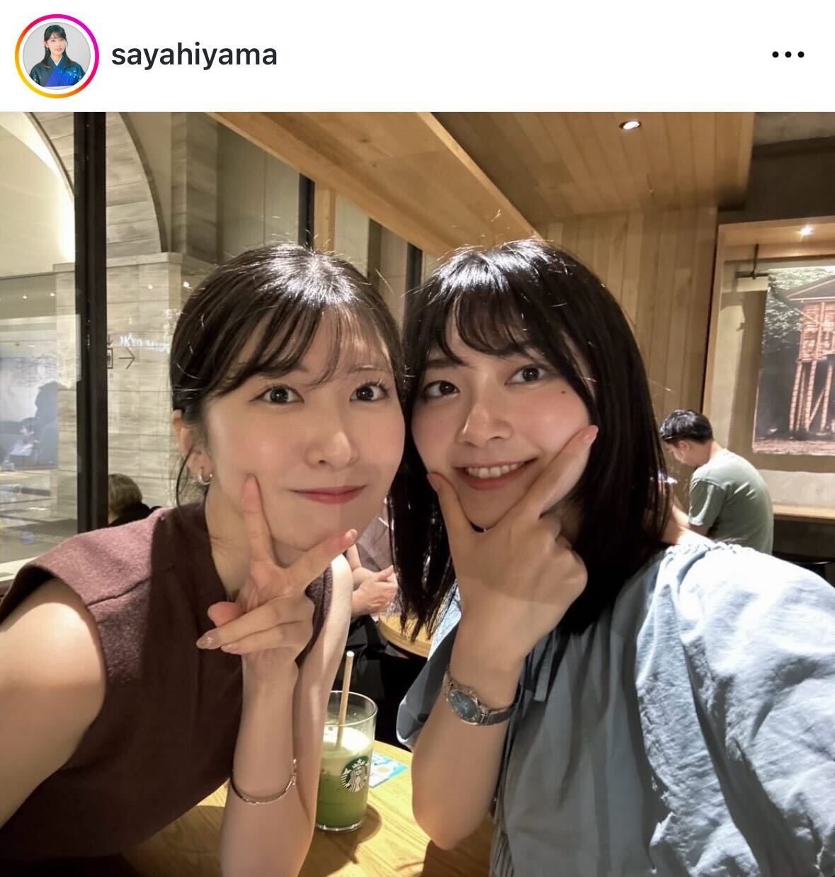 檜山沙耶のインスタグラムから