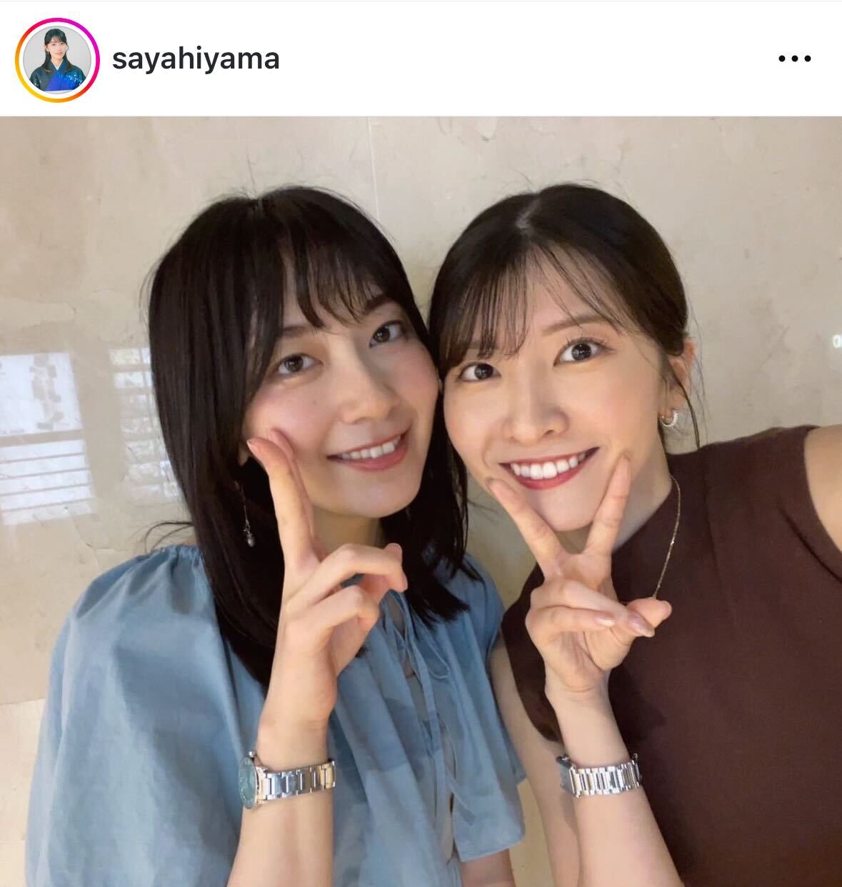 檜山沙耶のインスタグラムから