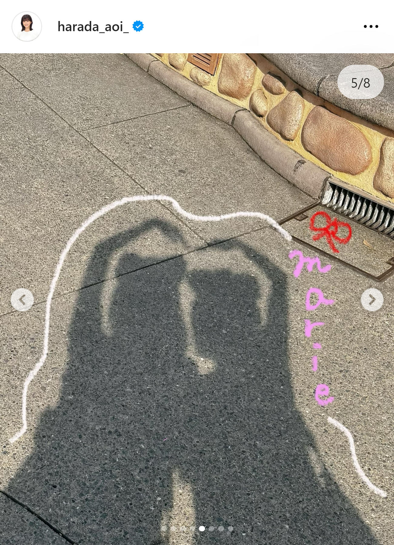 フジ原田葵アナのインスタグラムから