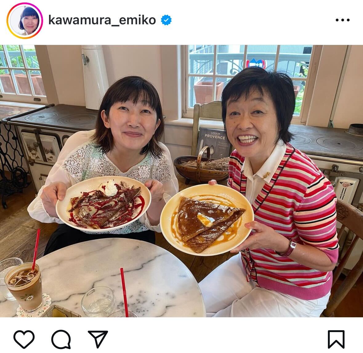 川村エミコインスタグラムから