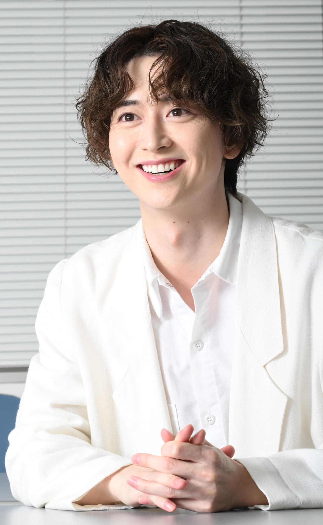 インタビューに答える俳優の池田匡志（撮影・千葉一成）