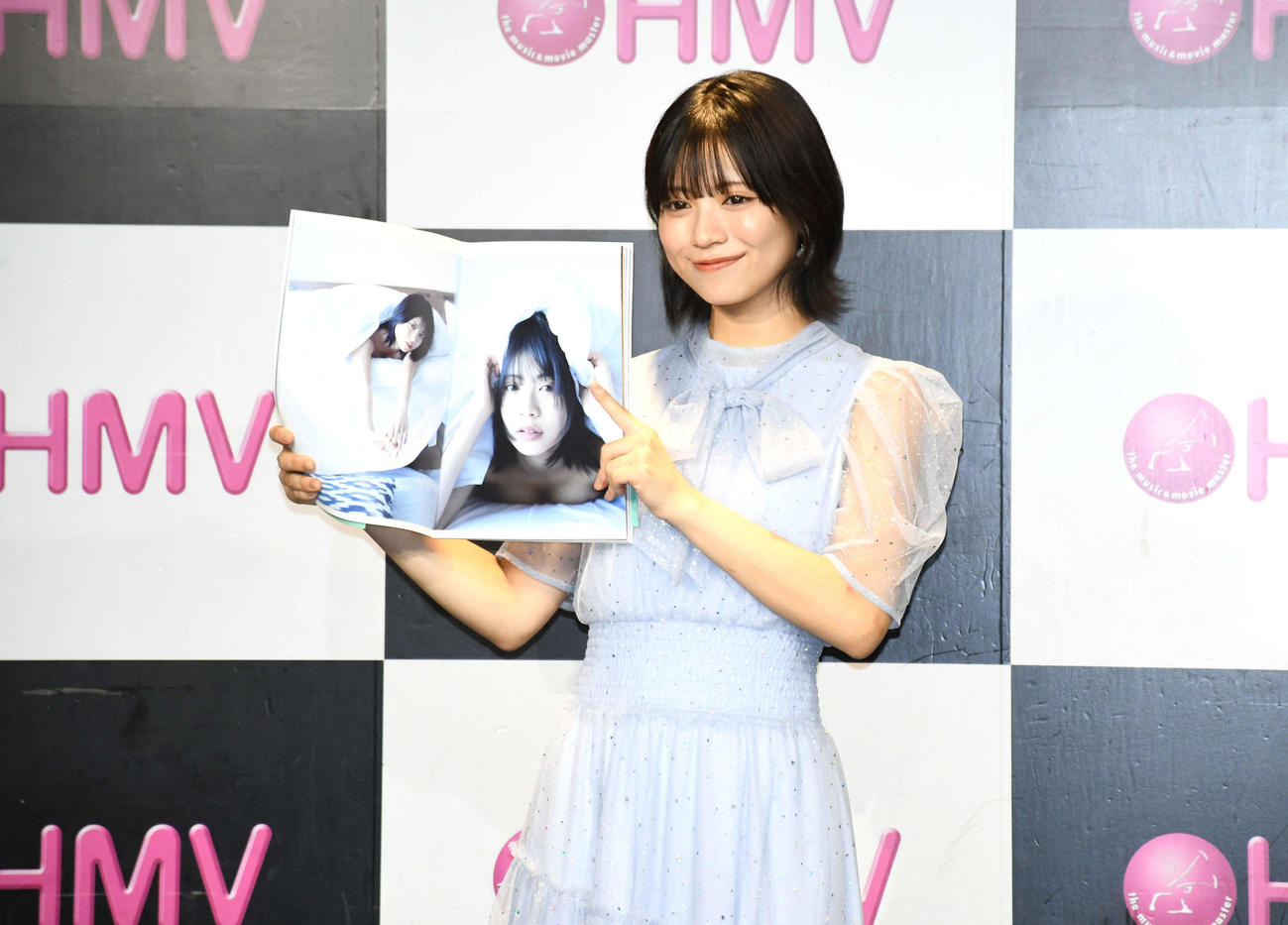 ファースト写真集「思い出のパズル」発売記念イベントを行ったNMB48隅野和奏（撮影・大友陽平）