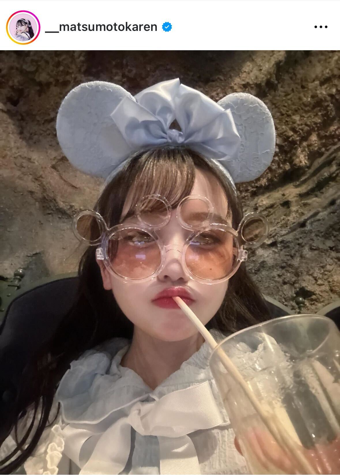 FRUITS ZIPPER松本かれんのインスタグラムから