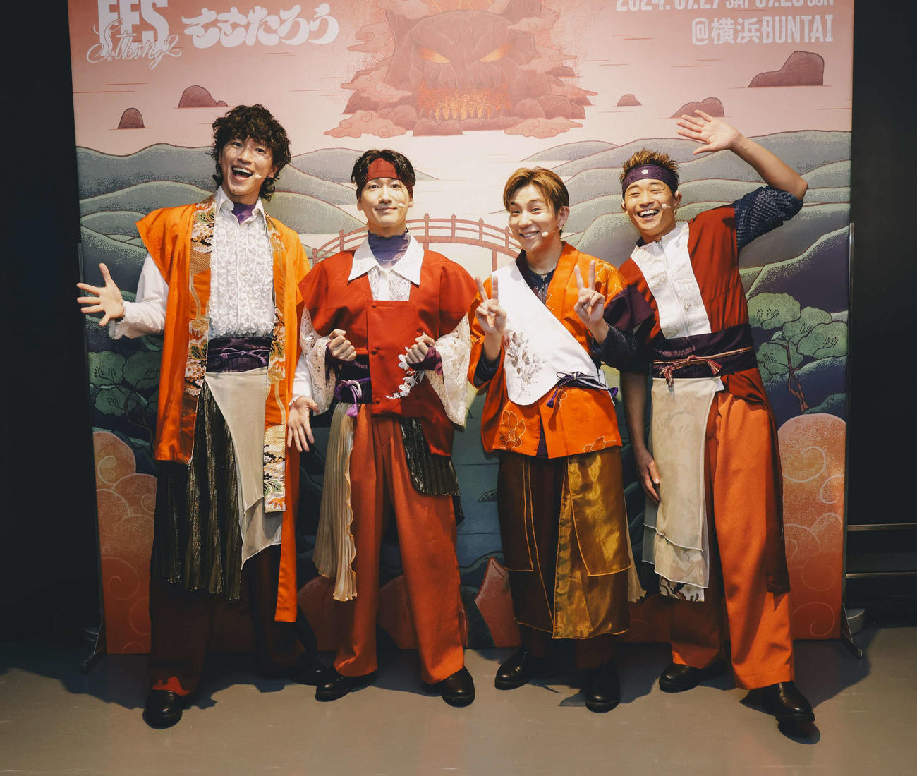 「s＊＊t kingz Fes 2024　ももたろう」を開催したs＊＊t kingz。左からNOPPO、Oguri、kazuki、shoji