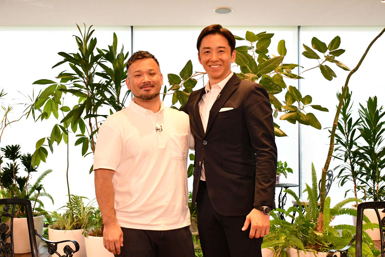 今吉晃一氏（左）と対談した斎藤佑樹氏（C）ABCテレビ