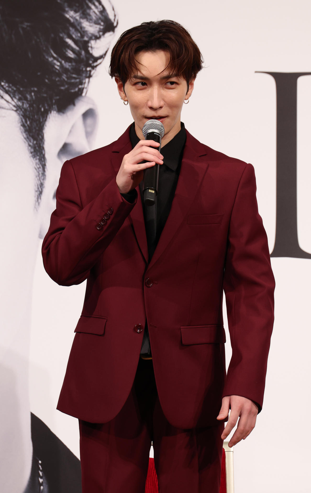 舞台「DREAM BOYS」製作発表を行った渡辺翔太（撮影・中島郁夫）
