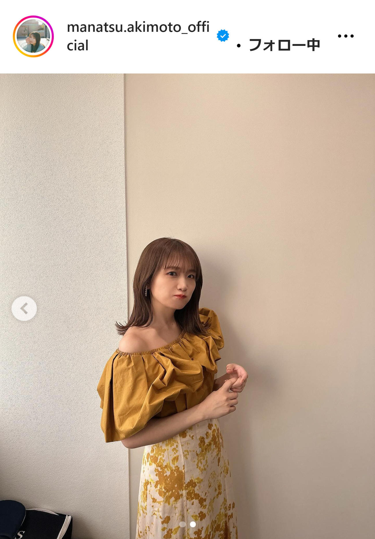 秋元真夏のインスタグラムから