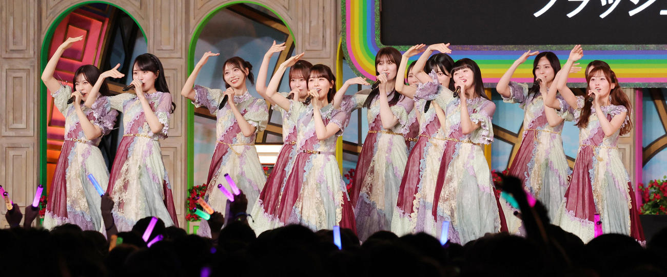 「TOKYO IDOL FESTIVAL 2024」に出演した乃木坂46の4期生（撮影・野上伸悟）