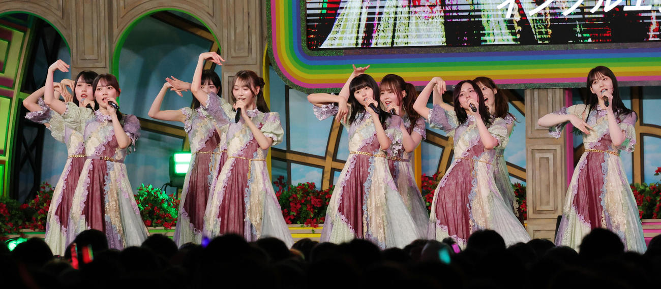 「TOKYO IDOL FESTIVAL 2024」に出演した乃木坂46の4期生（撮影・野上伸悟）