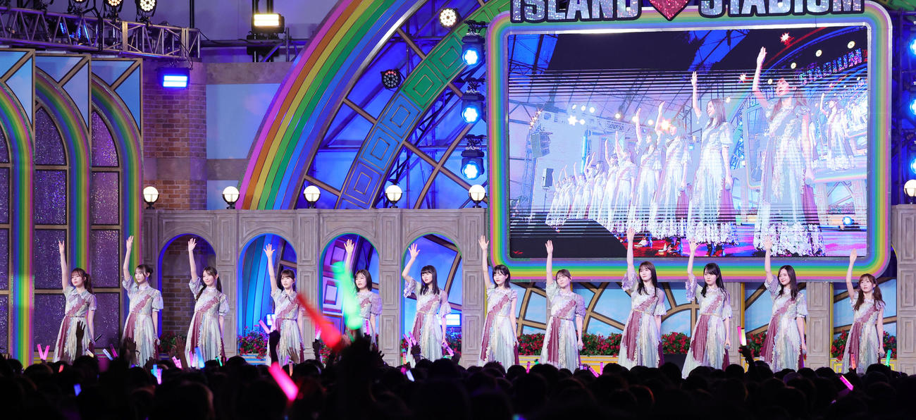 「TOKYO IDOL FESTIVAL 2024」に出演した乃木坂46の4期生（撮影・野上伸悟）