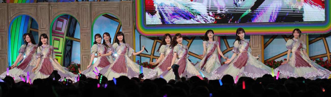 「TOKYO IDOL FESTIVAL 2024」に出演した乃木坂46の4期生（撮影・野上伸悟）