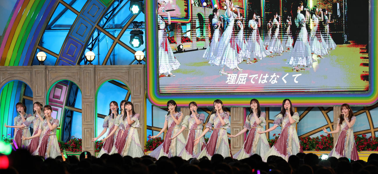 「TOKYO IDOL FESTIVAL 2024」に出演した乃木坂46の4期生（撮影・野上伸悟）