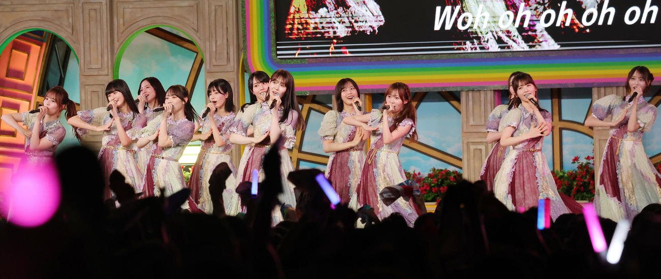 「TOKYO IDOL FESTIVAL 2024」に出演した乃木坂46の4期生（撮影・野上伸悟）
