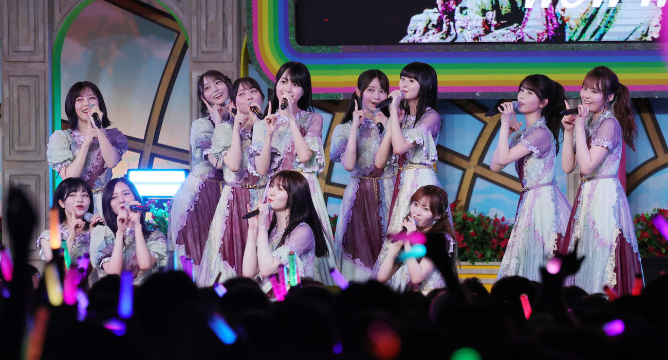 「TOKYO IDOL FESTIVAL 2024」に出演した乃木坂46の4期生（撮影・野上伸悟）