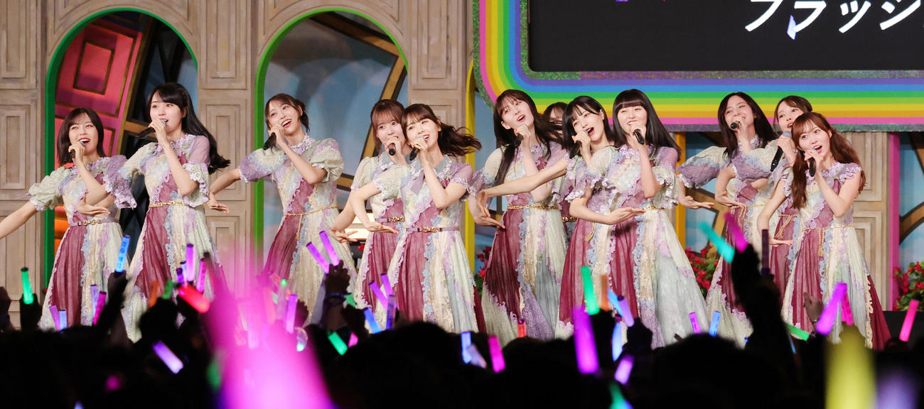 「TOKYO IDOL FESTIVAL 2024」に出演した乃木坂46の4期生（撮影・野上伸悟）