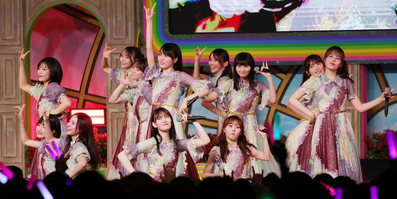 「TOKYO IDOL FESTIVAL 2024」に出演した乃木坂46の4期生（撮影・野上伸悟）