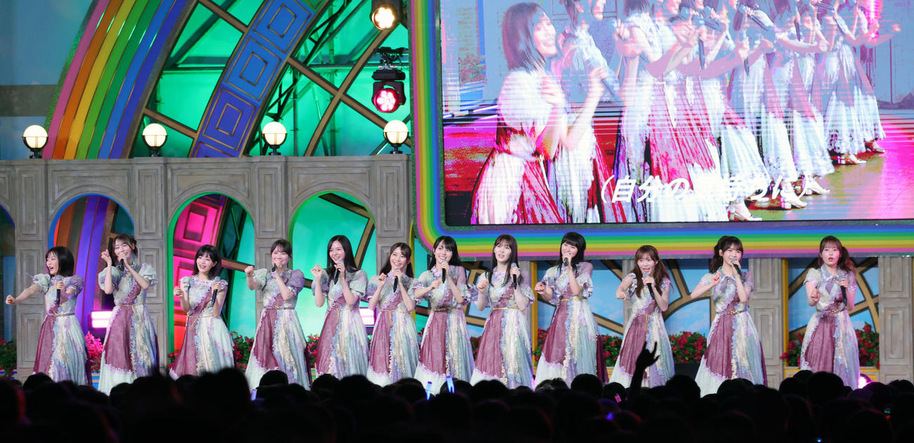 「TOKYO IDOL FESTIVAL 2024」に出演した乃木坂46の4期生（撮影・野上伸悟）