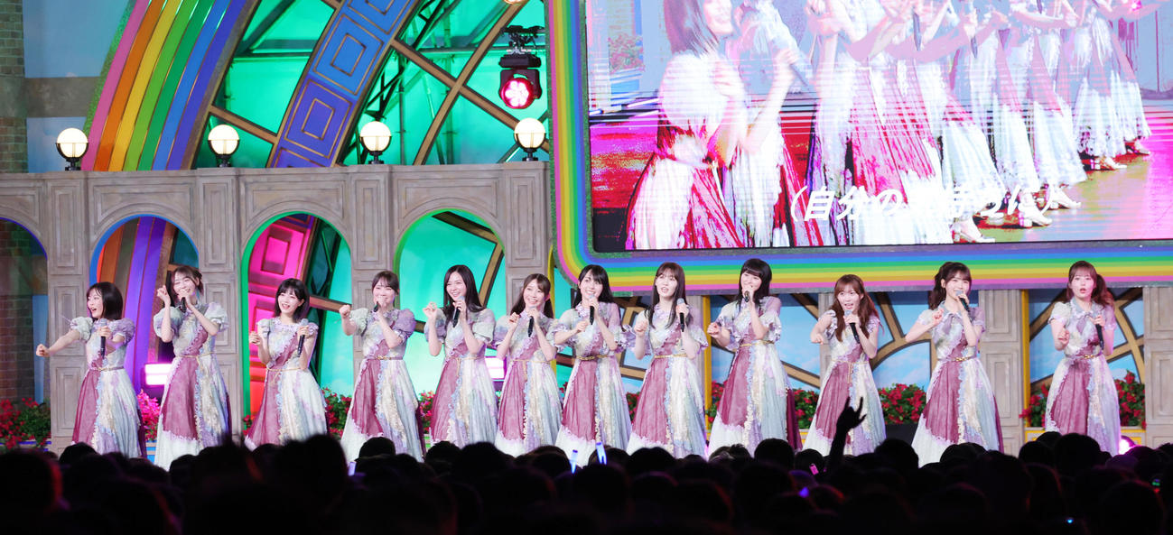 「TOKYO IDOL FESTIVAL 2024」に出演した乃木坂46の4期生（撮影・野上伸悟）