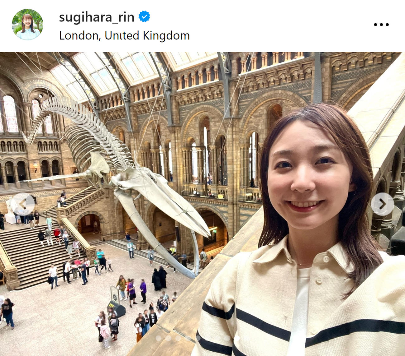 日テレ杉原凜アナのインスタグラムから