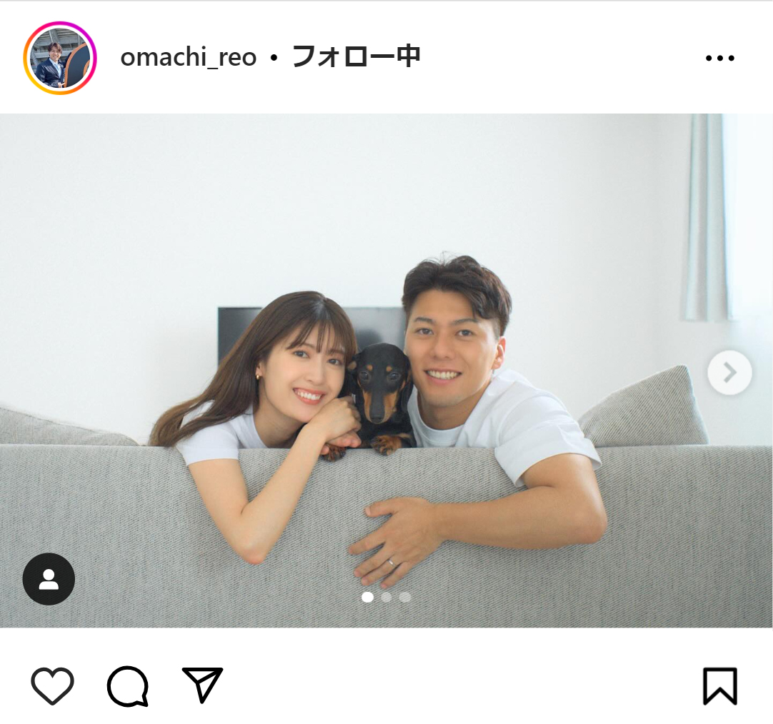 大町怜央アナのインスタグラムから