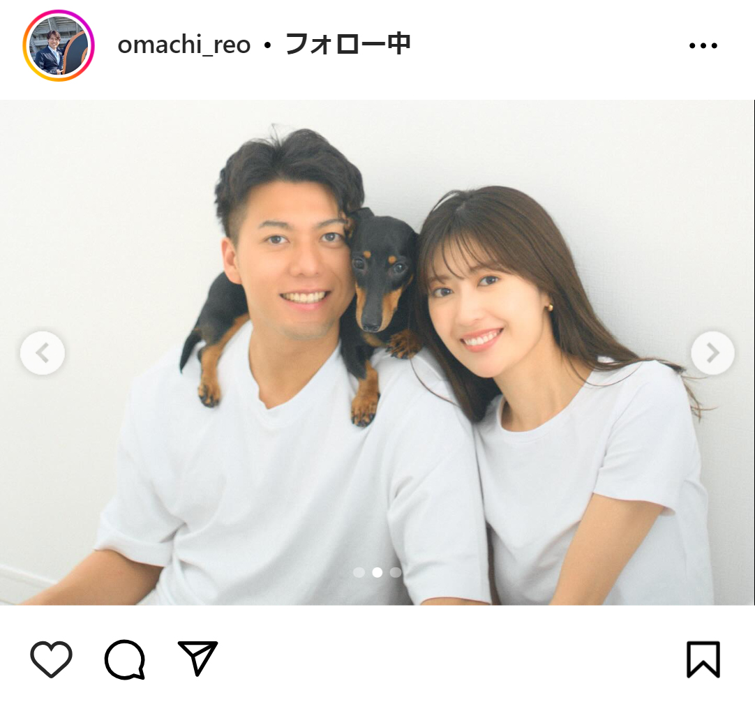 大町怜央アナのインスタグラムから