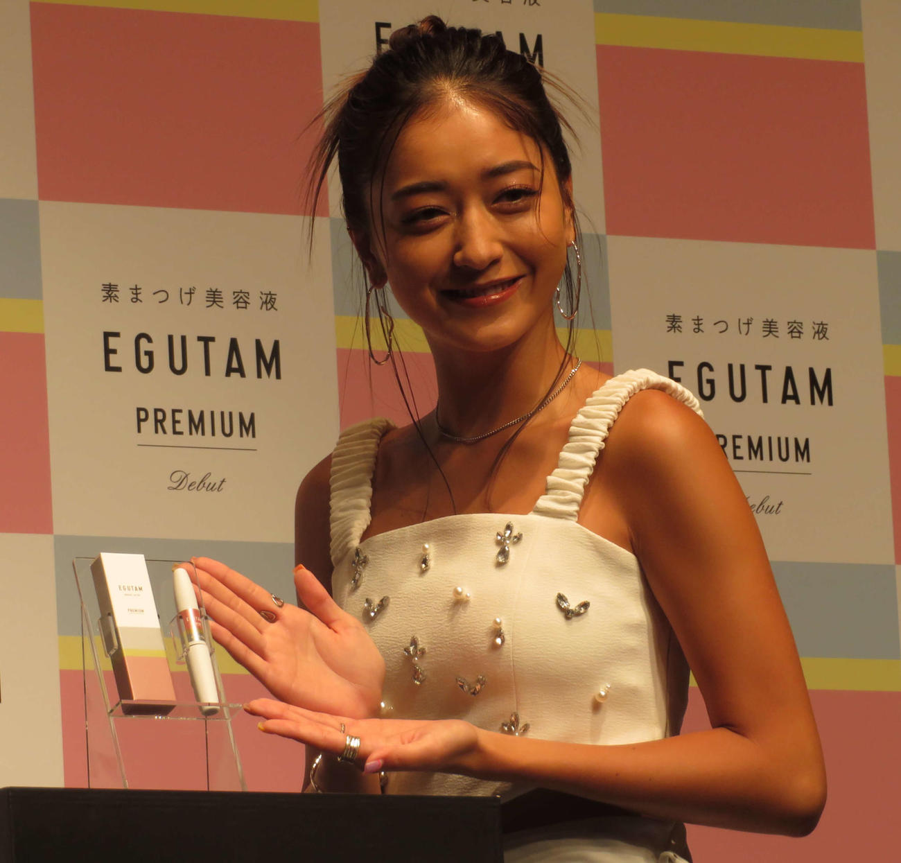 エグータムシリーズ新作発表会に出席した池田美優