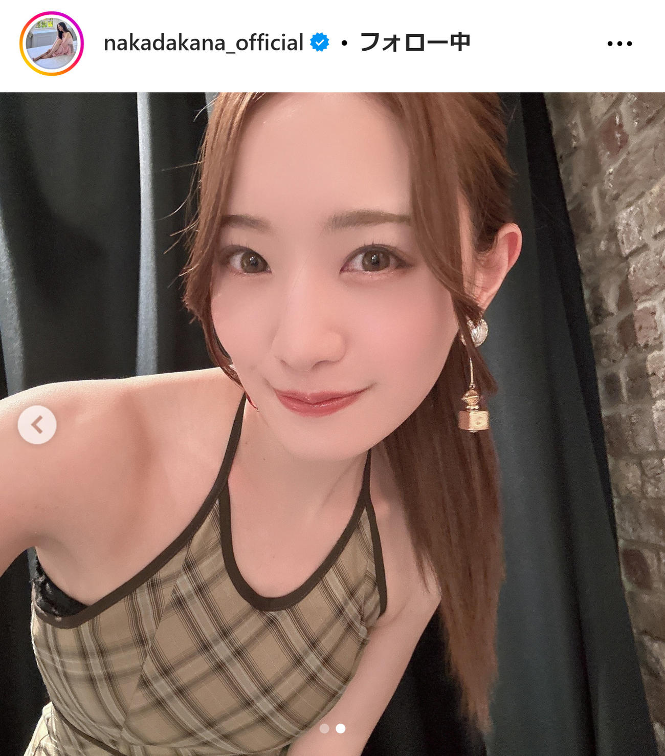 中田花奈のインスタグラムから