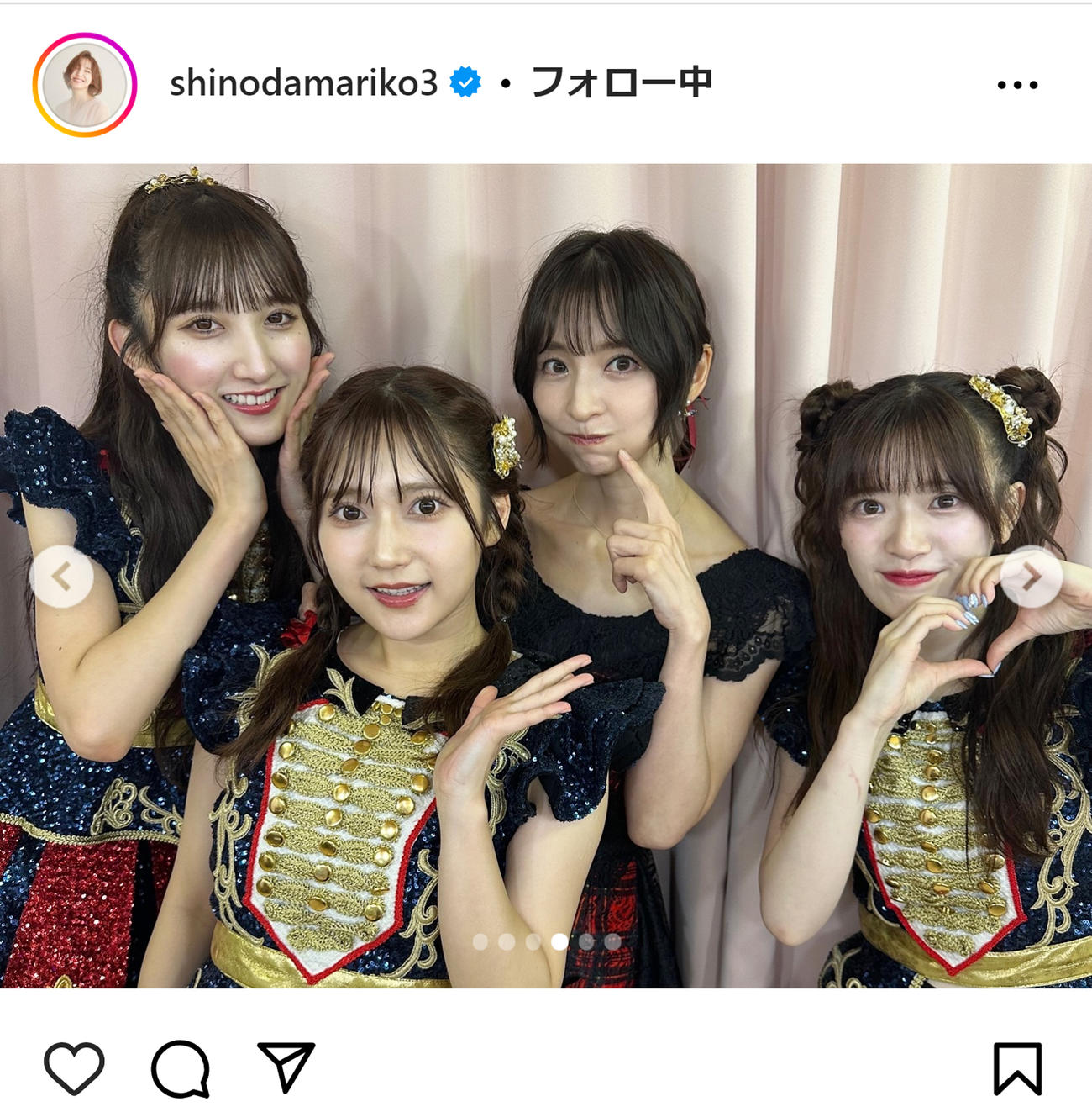 篠田麻里子のインスタグラムから