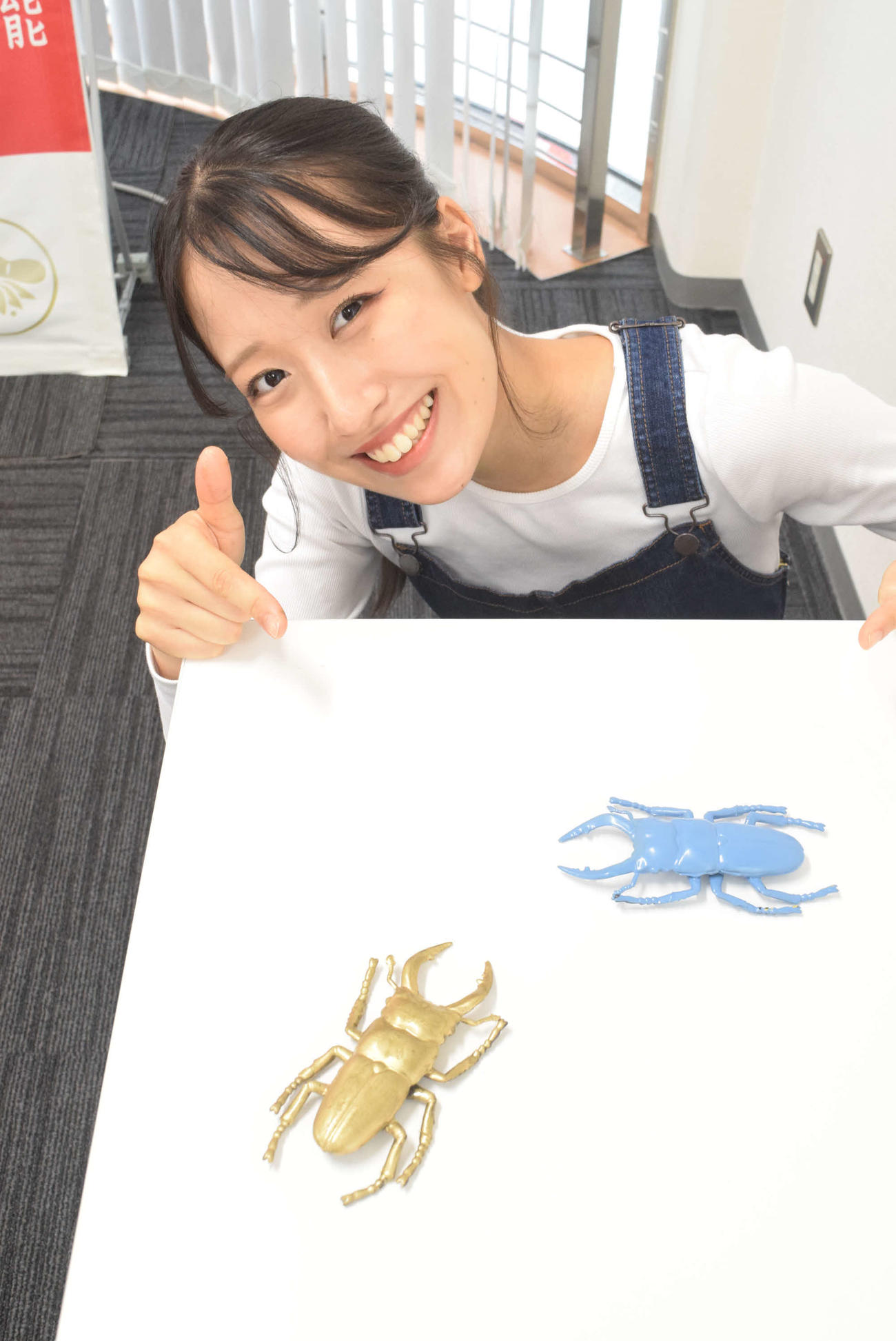 クワガタに愛着たっぷりのくわがた心（撮影・阪口孝志）