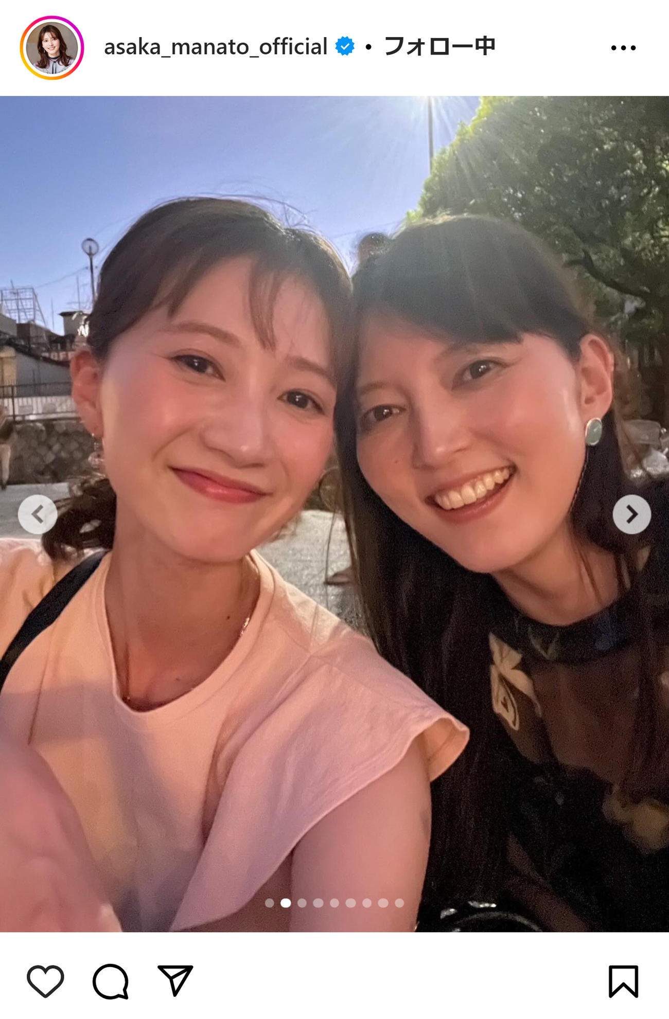 朝夏まなとのインスタグラムから