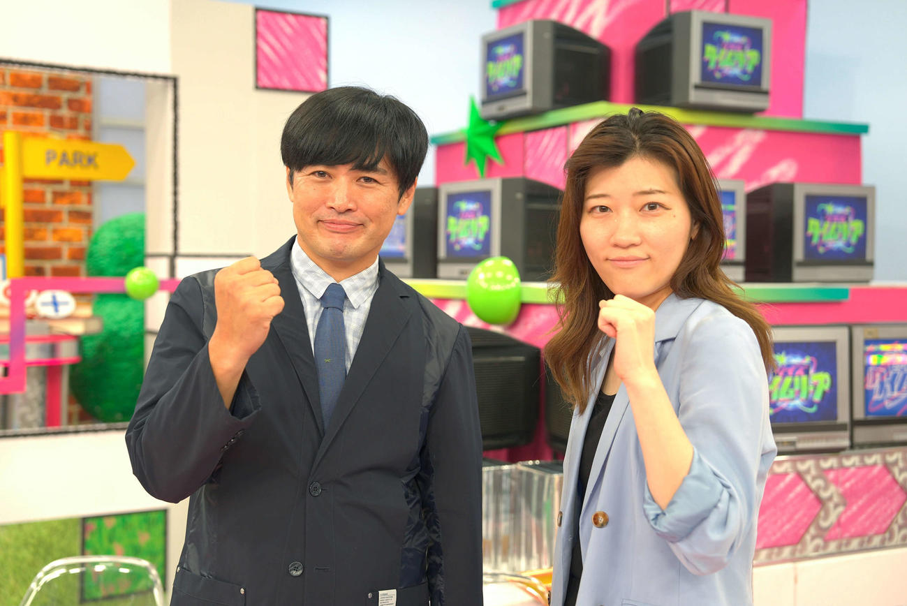 日本テレビ系特番「クイズ　タイムリープ」に出演する劇団ひとり（左）とヒコロヒー