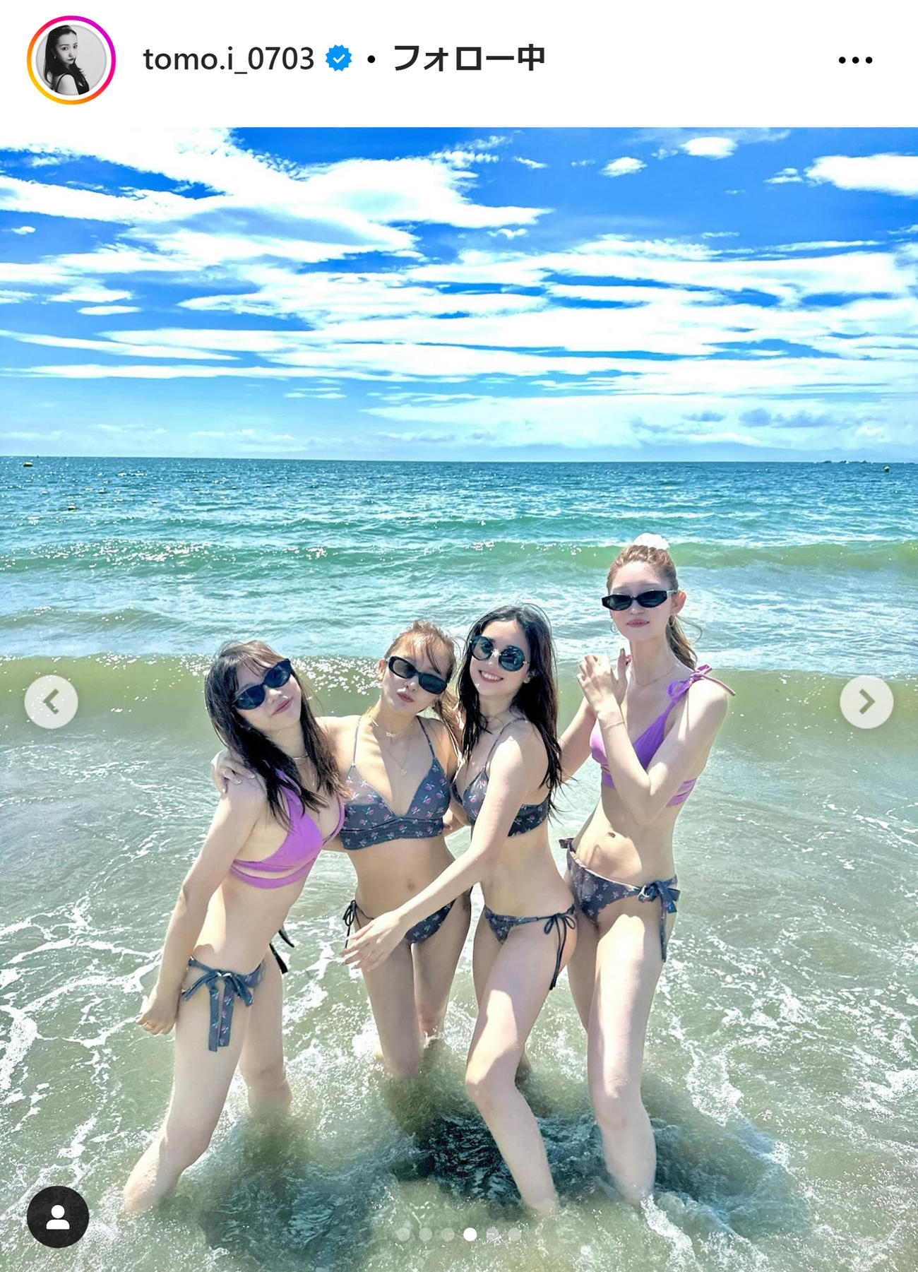 板野友美のインスタグラムから
